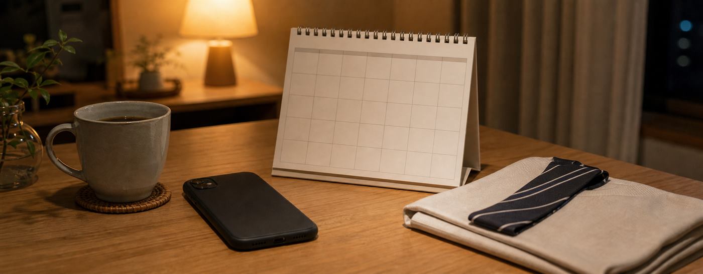 浮気が不安なときに見られやすい変化を表すスマホと予定表